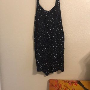 Large xhilaration romper. Blue with white stars.